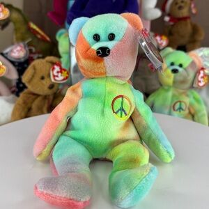 ❤️TY Peace 1996 PVC - German Nürnberg Tag - Rare Hanging Chad - MWMT